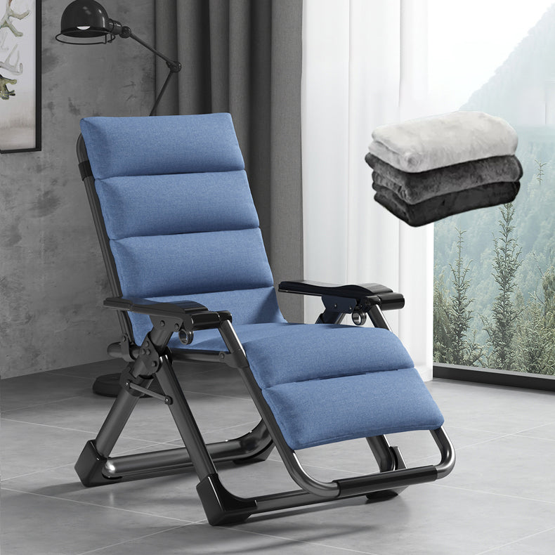 Indoor Recliner Chair with Metal Base and Position Lock and Arms