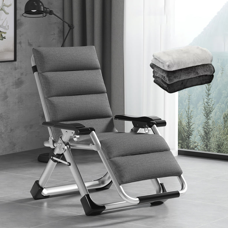 Indoor Recliner Chair with Metal Base and Position Lock and Arms