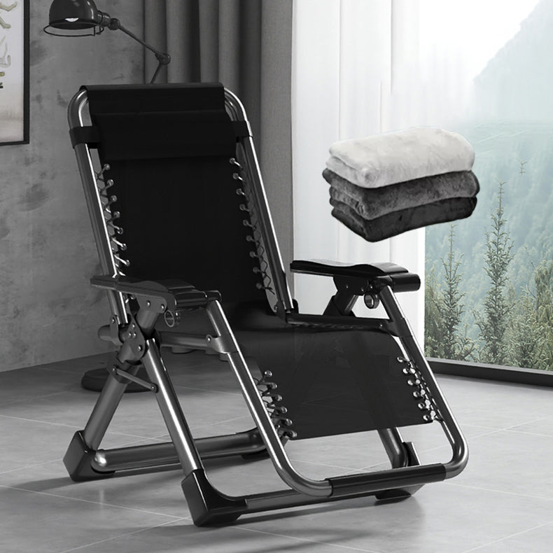 Indoor Recliner Chair with Metal Base and Position Lock and Arms