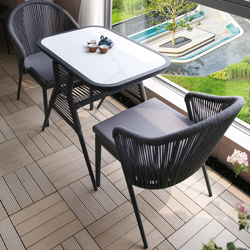Boho Style Bistro Set 1/3 Pieces Stone Top Bistro Set for Home