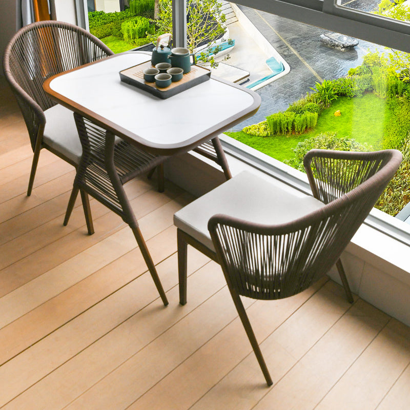Boho Style Bistro Set 1/3 Pieces Stone Top Bistro Set for Home