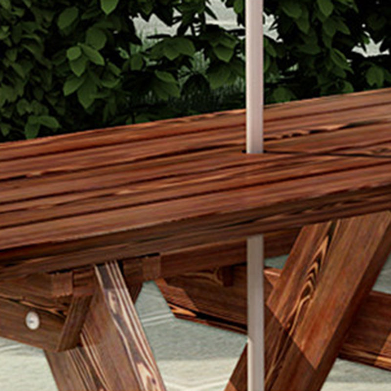 Pine Wood Modern Patio Table Set 1/3/4 Pcs Matte Finish Outdoor Dining Set