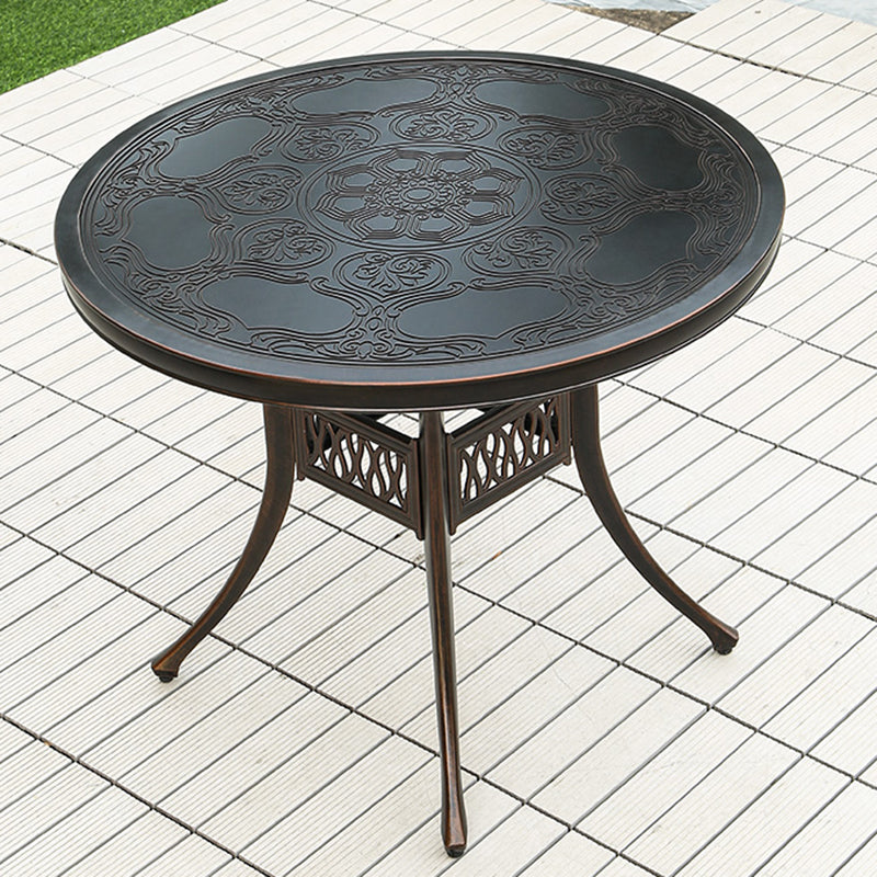 Industrial Aluminum Dining Table Water Resistant Patio Table