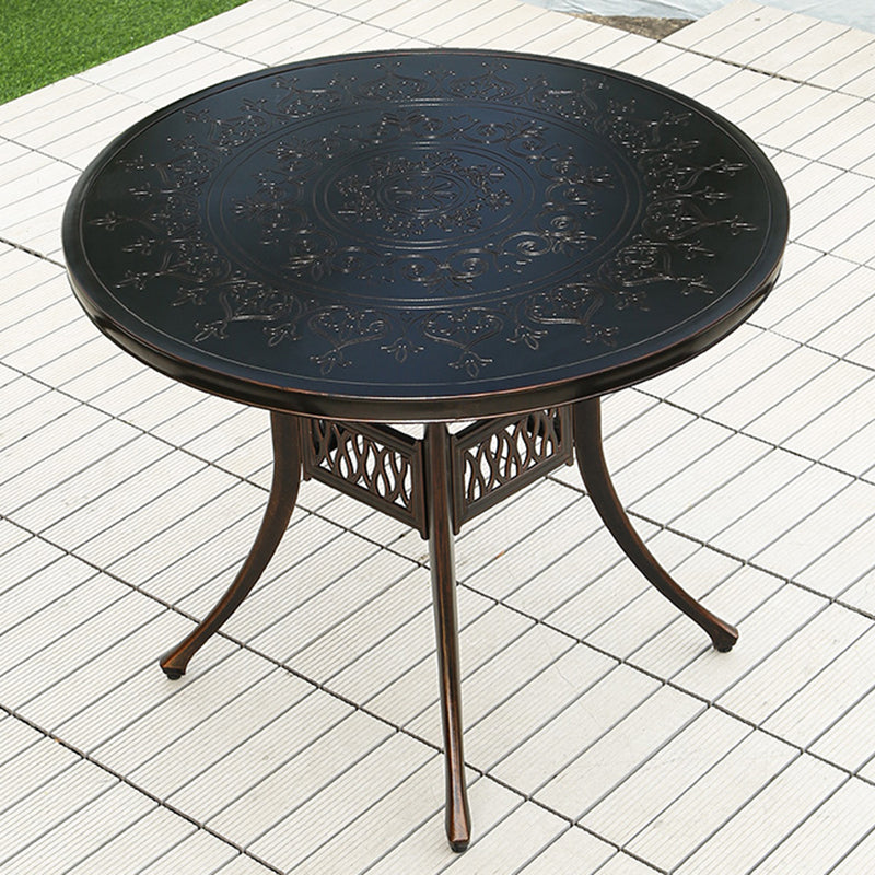 Industrial Aluminum Dining Table Water Resistant Patio Table