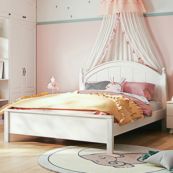 White Simple Standard Bed for Children with Mattress and Lift UP Storage