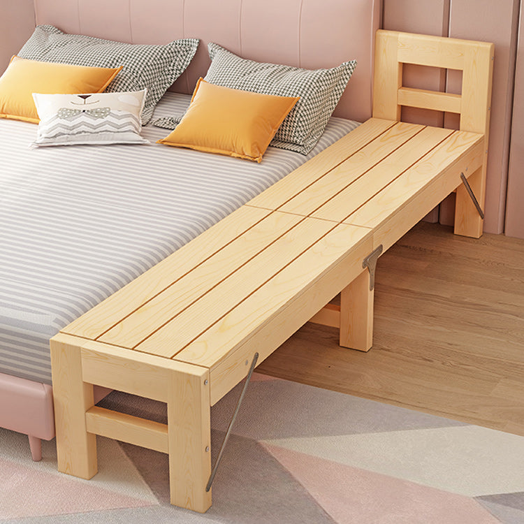 Twin Size Open Frame Bed Folding Pine Wood Bed Frame with Mattress