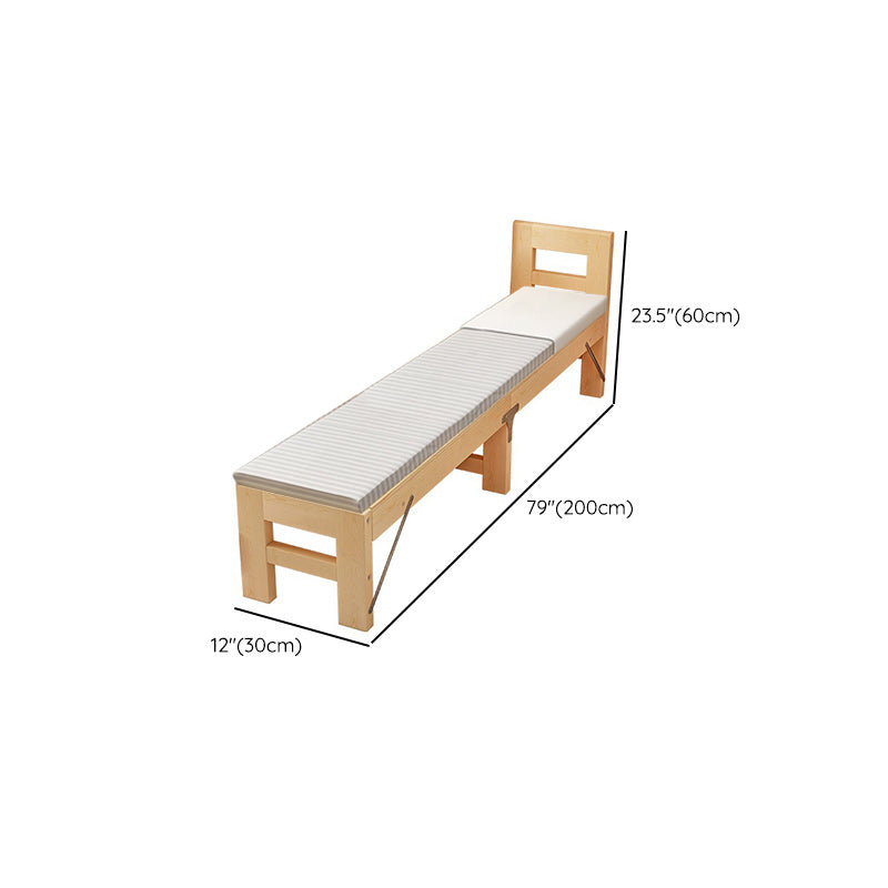 Twin Size Open Frame Bed Folding Pine Wood Bed Frame with Mattress