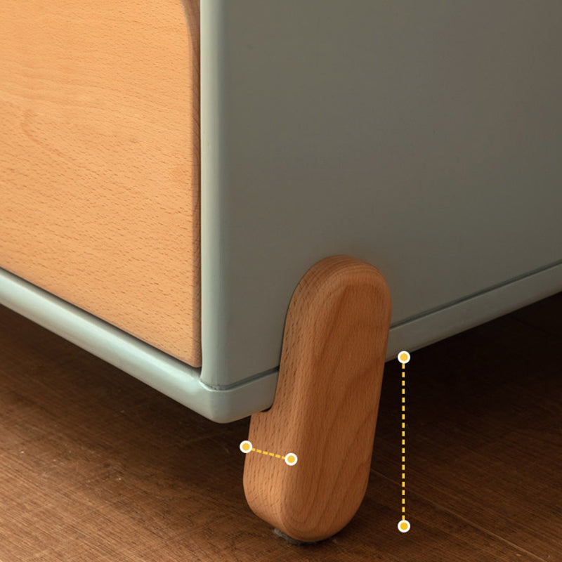 No Theme Modern Solid Wood Cabinet Included Kids Bedside Table with Storage