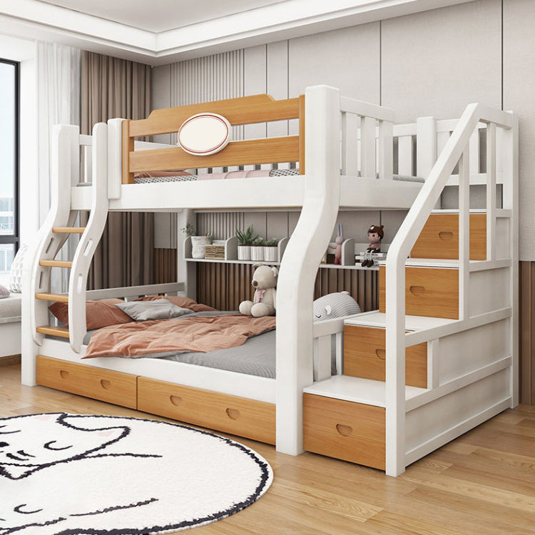 Solid Wood Standard Bed Natural Pine Kids Bed with Headboard