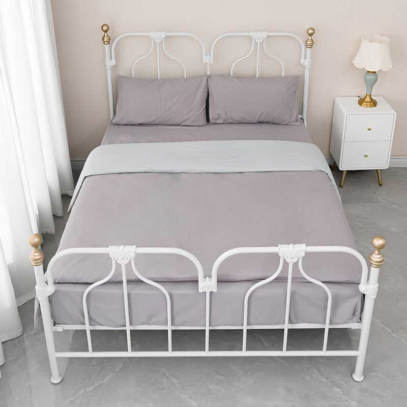 Contemporary Standard Bed with Open-Frame Headboard Kids Bed