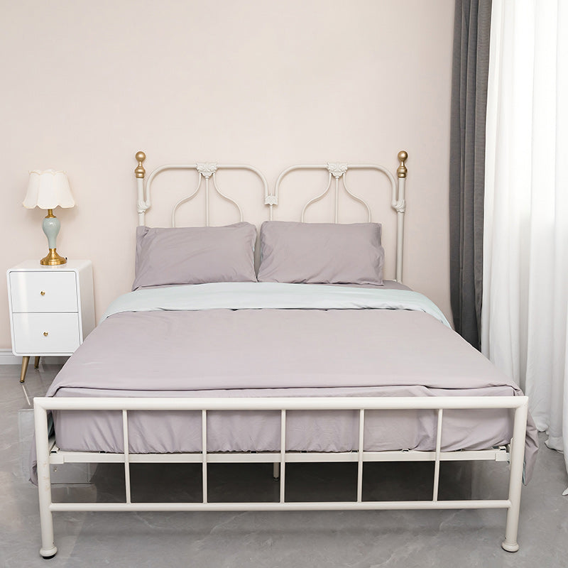 Contemporary Standard Bed with Open-Frame Headboard Kids Bed