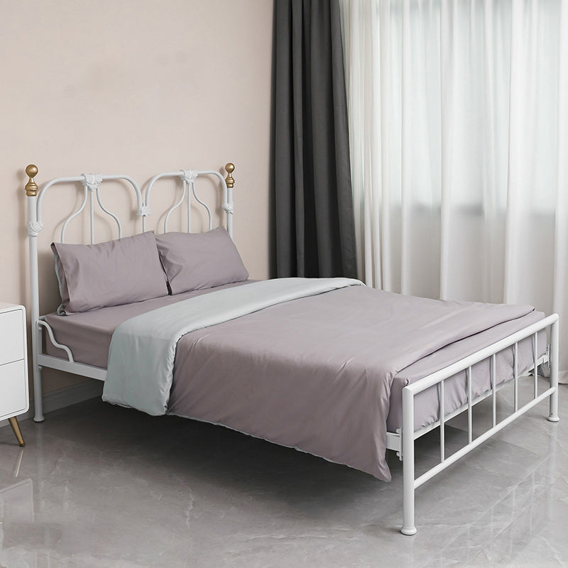 Contemporary Standard Bed with Open-Frame Headboard Kids Bed