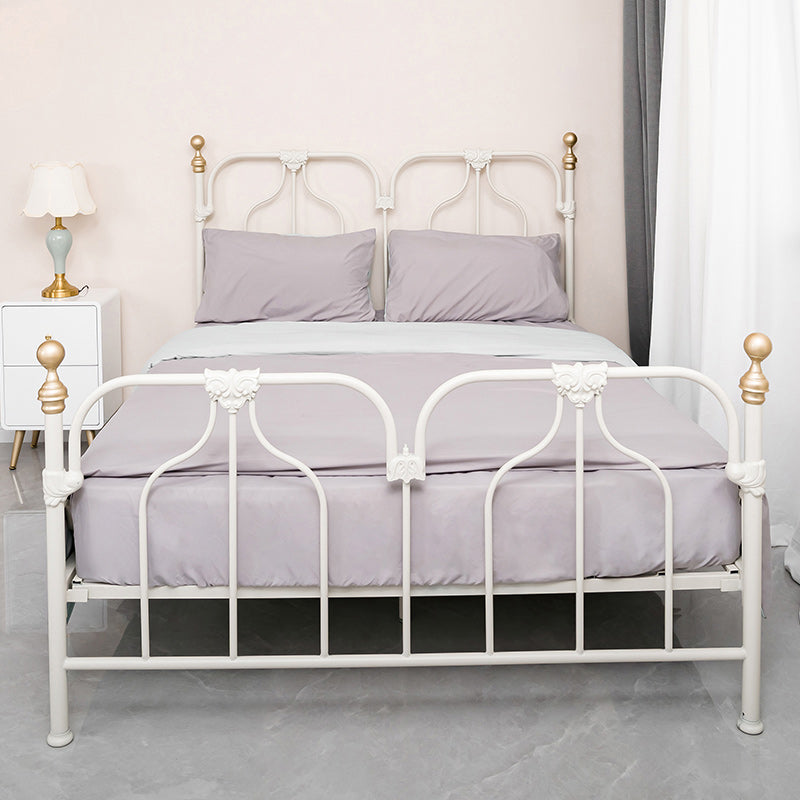 Contemporary Standard Bed with Open-Frame Headboard Kids Bed
