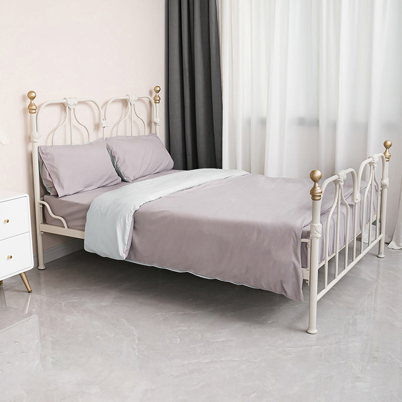 Contemporary Standard Bed with Open-Frame Headboard Kids Bed