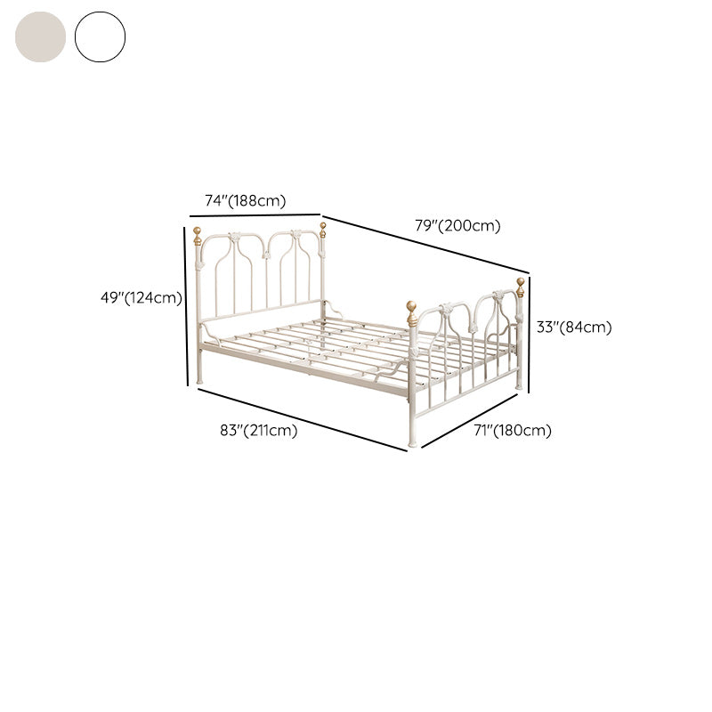 Contemporary Standard Bed with Open-Frame Headboard Kids Bed