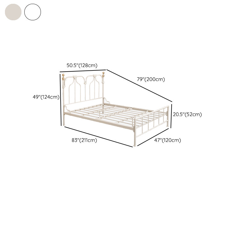 Contemporary Standard Bed with Open-Frame Headboard Kids Bed