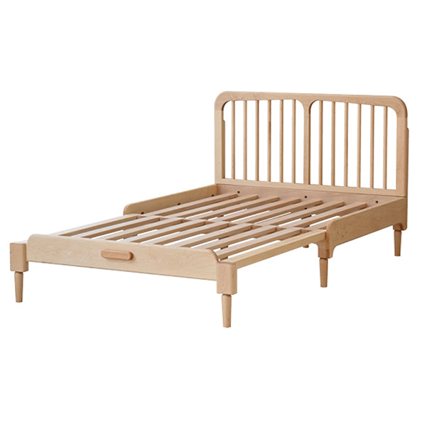 Contemporary Daybed Solid Wood Slat Headboard with Guardrail No Theme