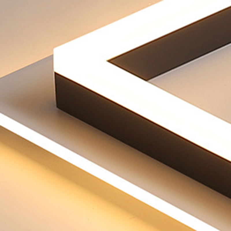 Square Flush Mount Modern Metal Flush Ceiling Light Fixture for Bedroom
