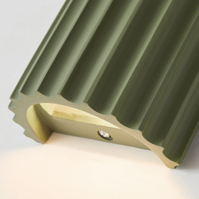 Half Cylinder Shape Resin Wall Sconces Modern 2-Lights Wall Mount Light Fixture