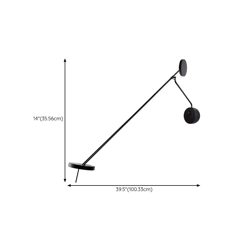 Metal Wall Mounted Sconce Industrial Black Wall Lights for Bedroom