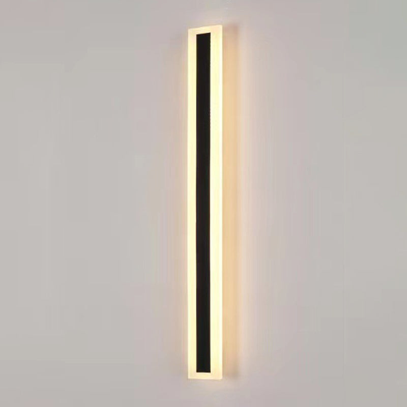 Linear Shape Metal Wall Sconces Modern 1-Light Wall Mount Light Fixture in Black