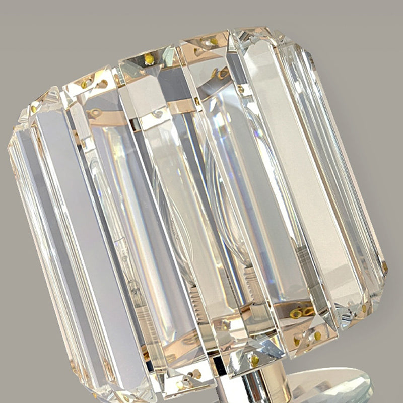 Geometric Shape Crystal Wall Sconces Modern 1 Light Wall Mount Light Fixture in Gold