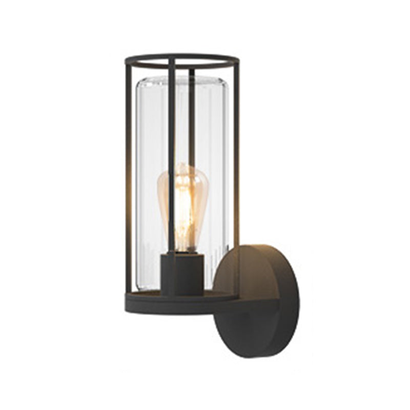 Black Wall Sconce Contemporary Sconce Light Fixture for Courtyard
