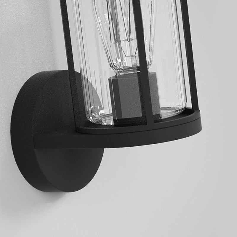 Black Wall Sconce Contemporary Sconce Light Fixture for Courtyard