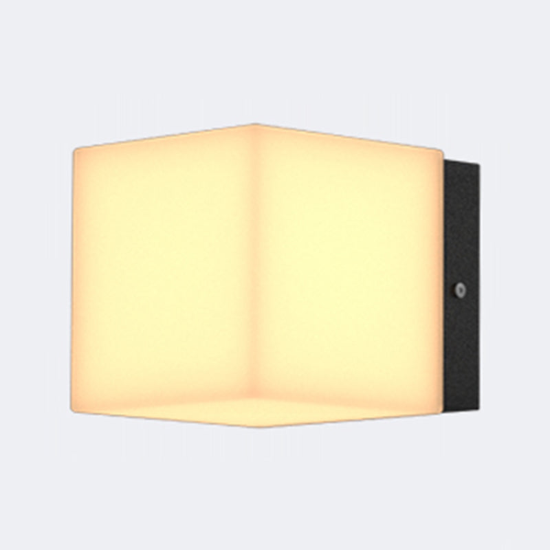 Square Wall Sconce Contemporary Outdoor Sconce Light Fixture
