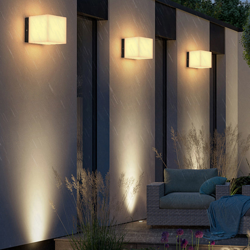 Square Wall Sconce Contemporary Outdoor Sconce Light Fixture