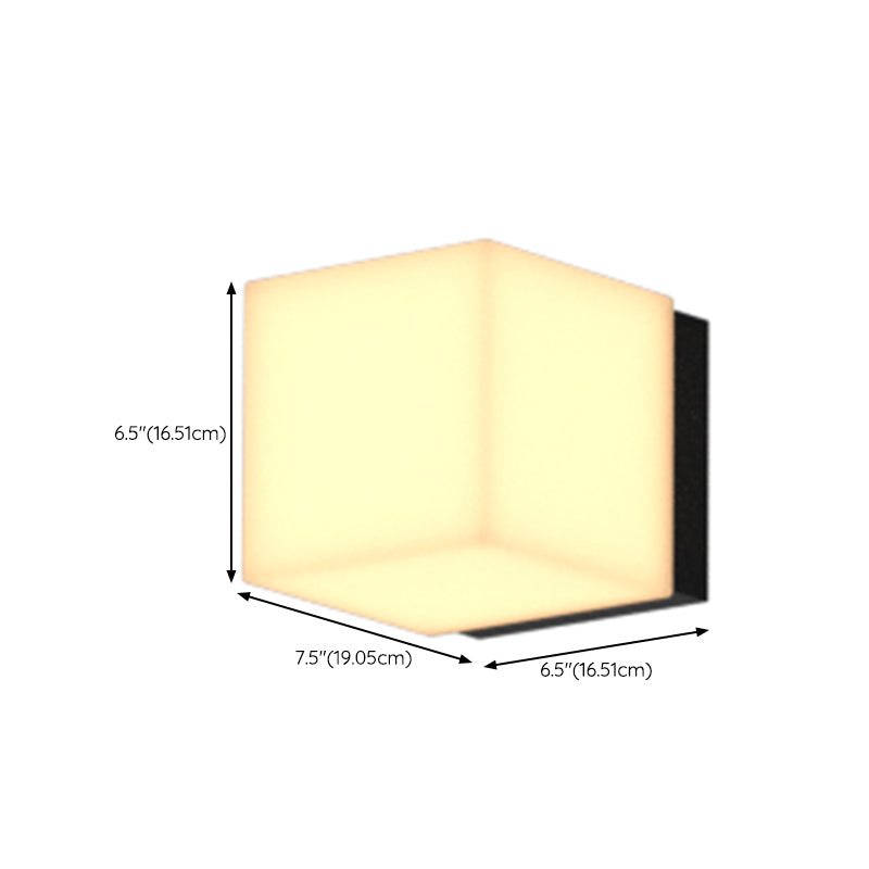 Square Wall Sconce Contemporary Outdoor Sconce Light Fixture