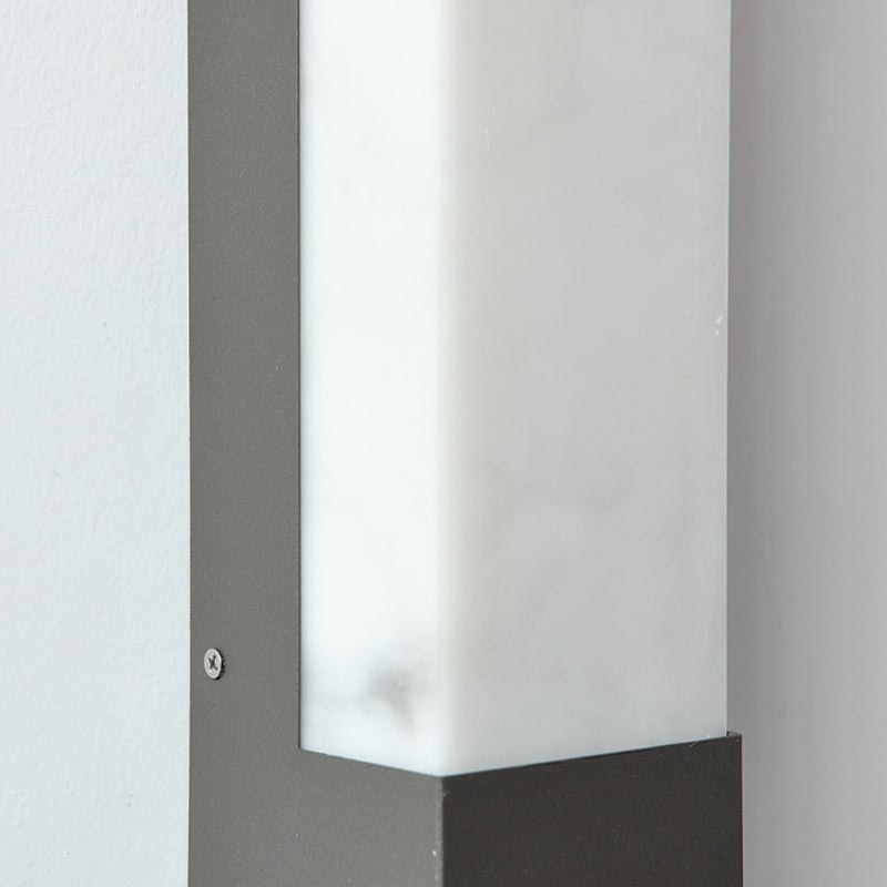 Rectangle Shade Wall Sconce Contemporary Outdoor Wall Light Fixture for Courtyard