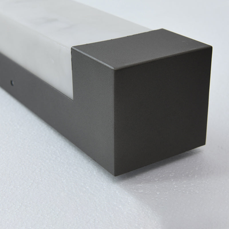 Rectangle Shade Wall Sconce Contemporary Outdoor Wall Light Fixture for Courtyard