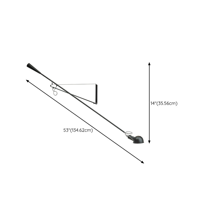 Metal Armed Wall Mount Lamp Simple 1 Light Wall Mounted Light Fixture