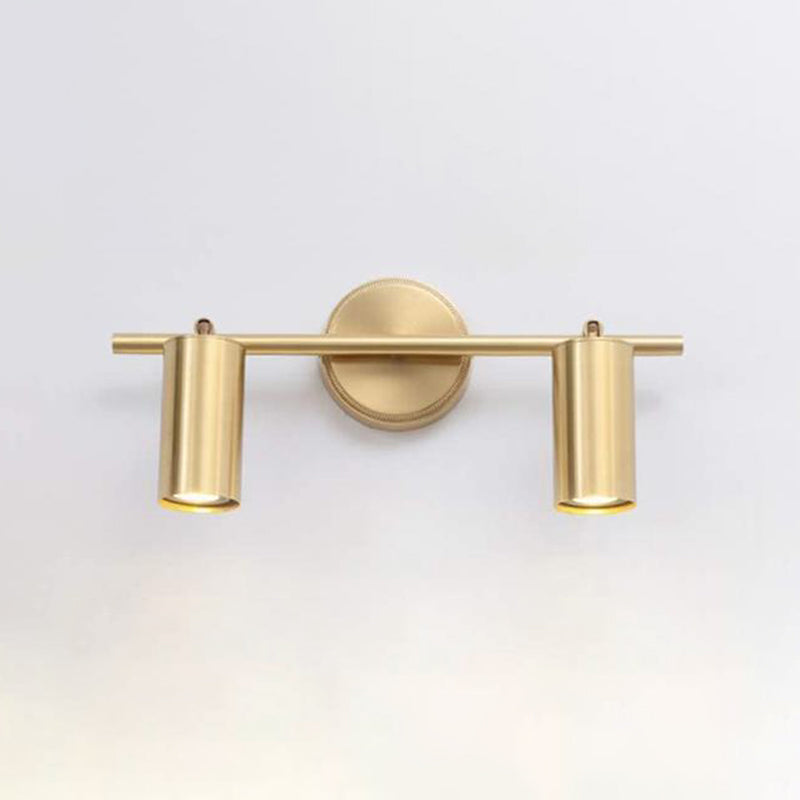 Multi Light Bathroom Vanity Lighting Metal Bath Sconce in Gold Finish