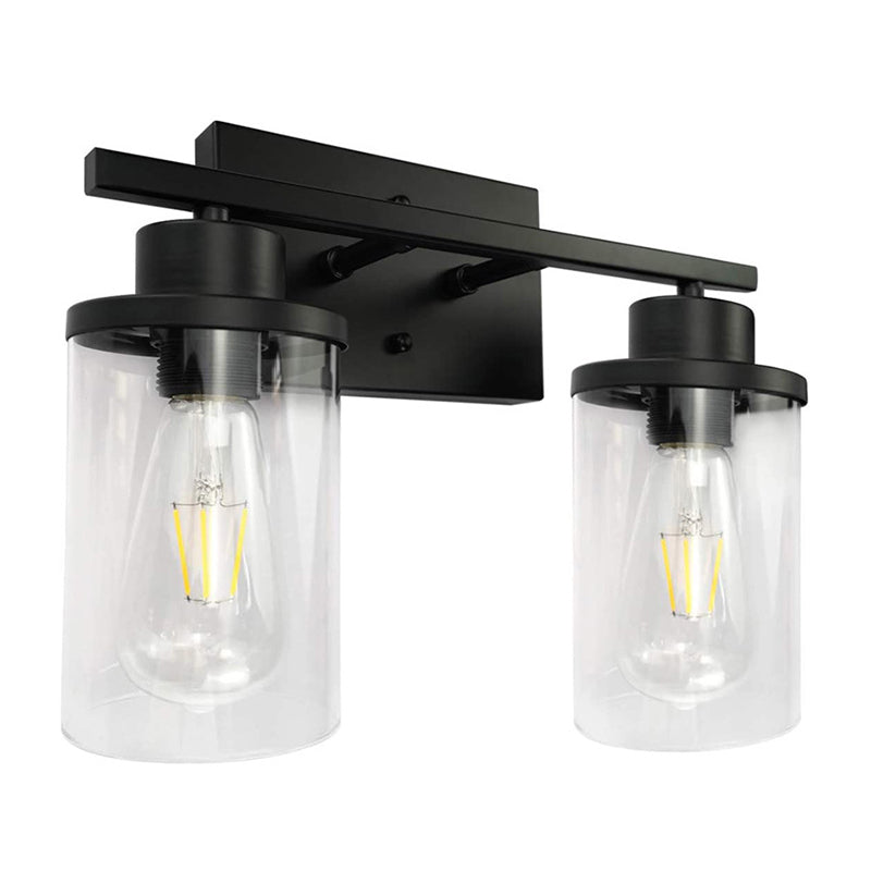 Traditional Bathroom Vanity Lighting 1 / 2 / 3 - Head Iron & Glass Bath Sconce