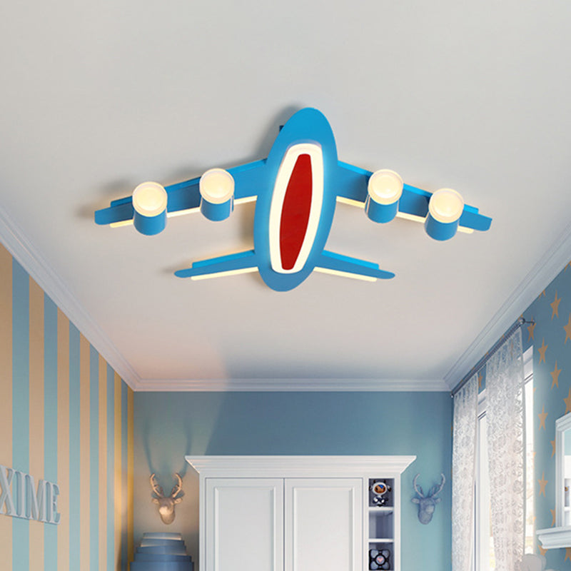 Plane Unterputz-Deckenleuchte, kreative Acryl-LED-Beleuchtung mit blauem Finish für Schlafzimmer