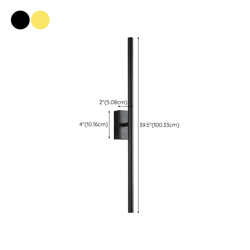 Contemporary Black/Golden Bathroom Vanity Light Metal LED Bath Bar