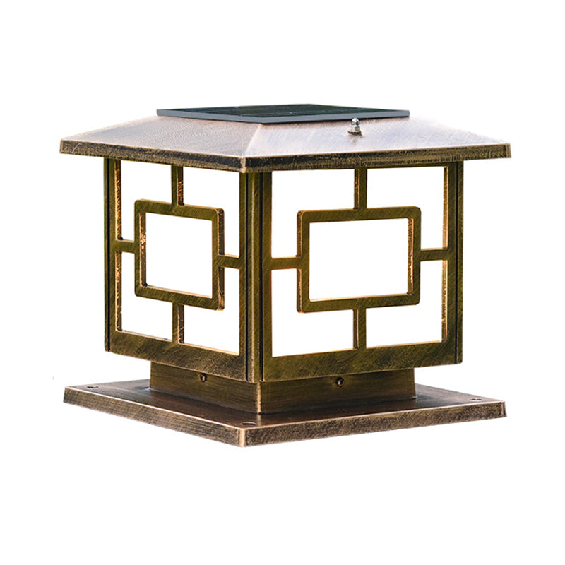Postmodern Pillar Light Minimalist LED Solar Lighting Fixture for Garden