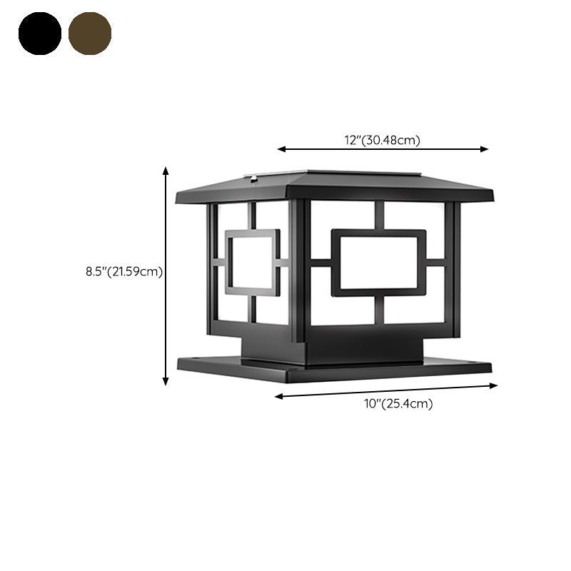 Postmodern Pillar Light Minimalist LED Solar Lighting Fixture for Garden