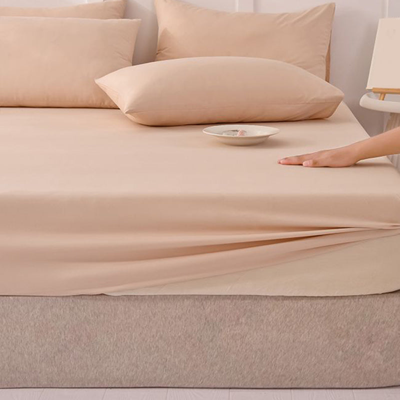 Fade Resistant Fitted Sheet Polyester Breathable Soft Plain Non-Pilling