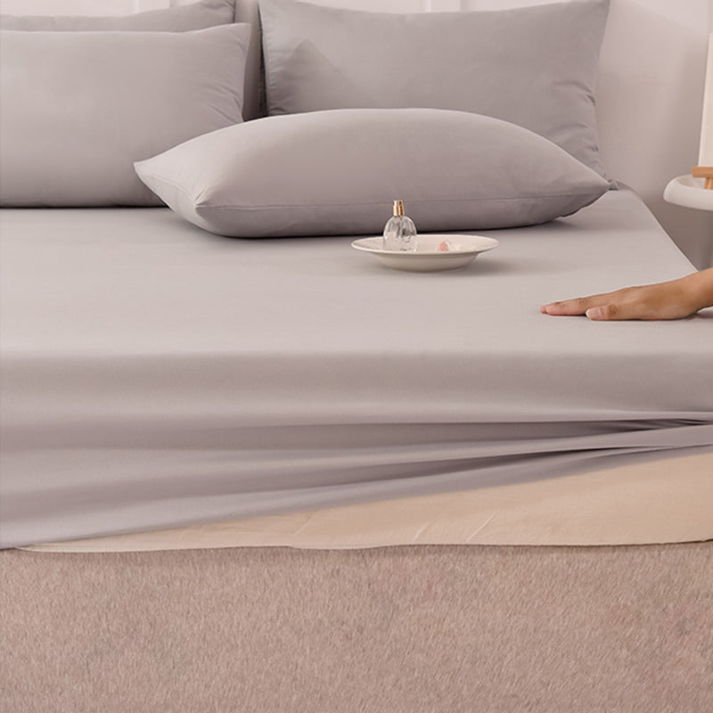 Fade Resistant Fitted Sheet Polyester Breathable Soft Plain Non-Pilling