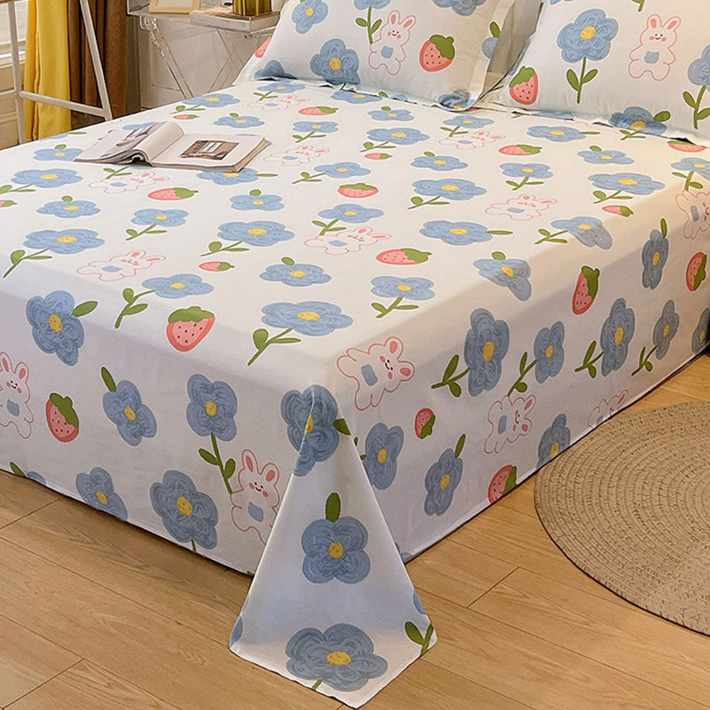 Breathable Soft Bed Sheet Printed Cotton Non-Pilling Fade Resistant