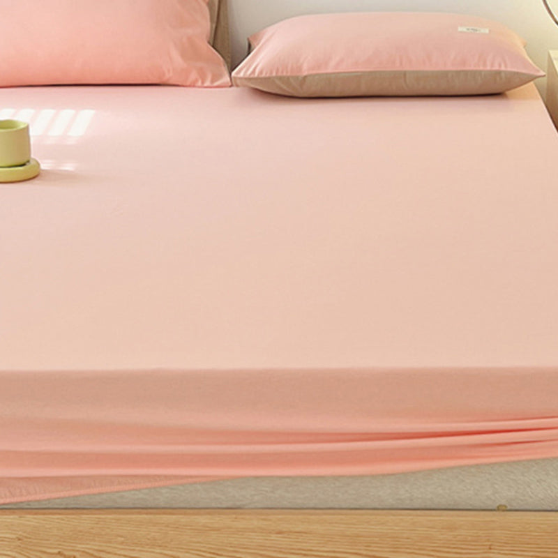 Cotton Fitted Sheet Twill Solid Color Fade Resistant Soft Breathable