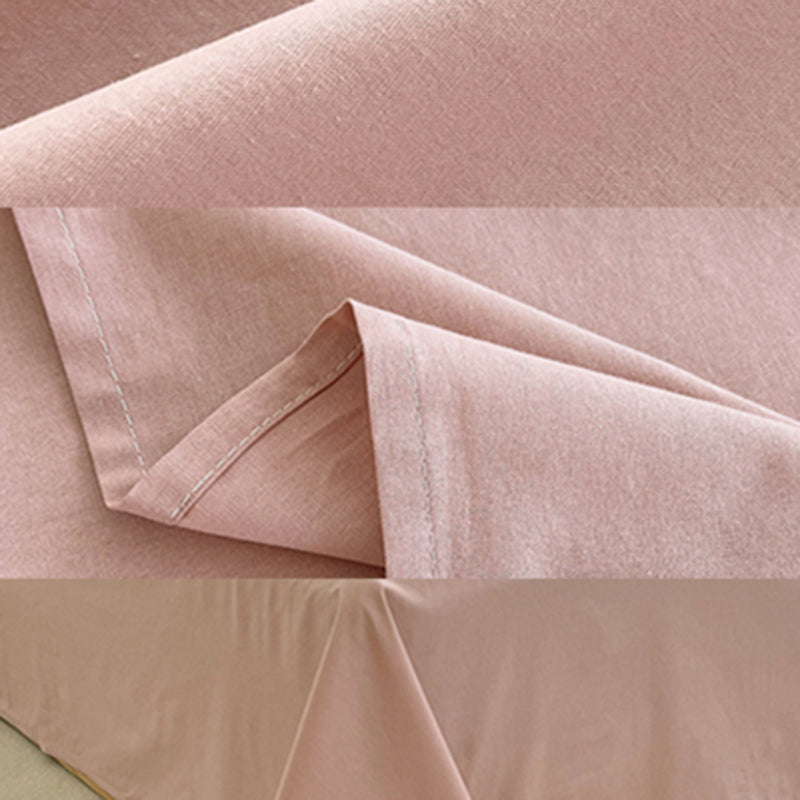 Pure Color Cotton Bed Sheet Breathable Twill Soft Fade Resistant