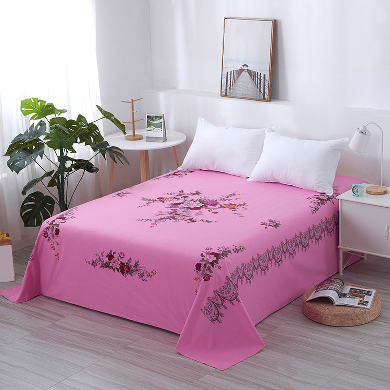 Sheets Cotton Floral Printed Breathable Wrinkle Resistant Ultra Soft Bed Sheet Set