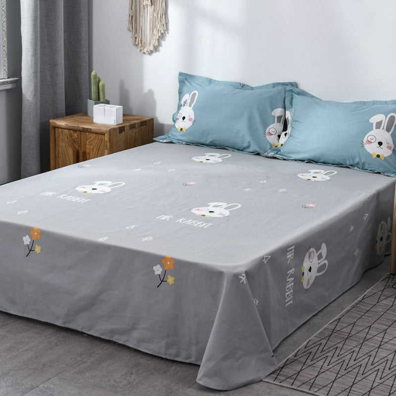 Sheet Sets Cotton Cartoon Printed Ultra Soft Wrinkle Resistant Breathable Bed Sheet Set