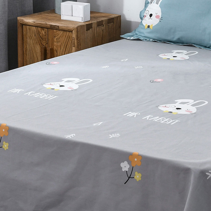 Sheet Sets Cotton Cartoon Printed Ultra Soft Wrinkle Resistant Breathable Bed Sheet Set