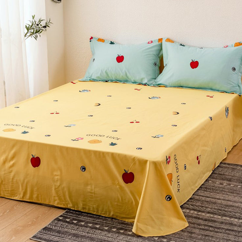 Sheet Sets Cotton Cartoon Printed Ultra Soft Wrinkle Resistant Breathable Bed Sheet Set