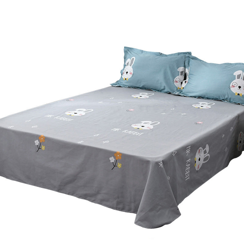 Sheet Sets Cotton Cartoon Printed Ultra Soft Wrinkle Resistant Breathable Bed Sheet Set